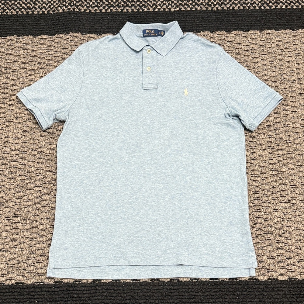 Polo Ralph Lauren Polo Shirt Men’s Sz M Heather Blue Preppy Classic Casual